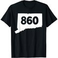 thumbnail image 1 of Connecticut 860 Area Code T-Shirt, 1 of 4
