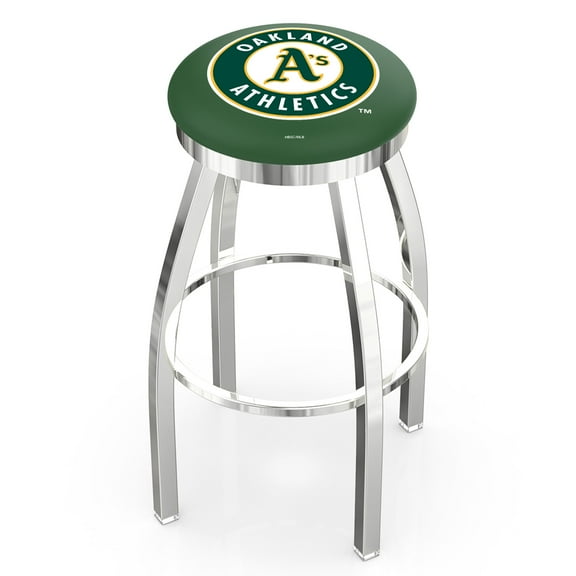Oakland Athletics 36" Chrome Swivel Counter Stool