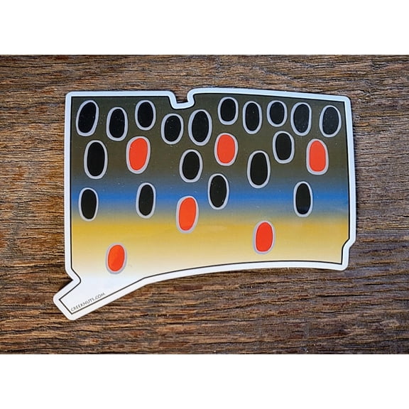 Connecticut Brown Trout Skin Sticker Decal