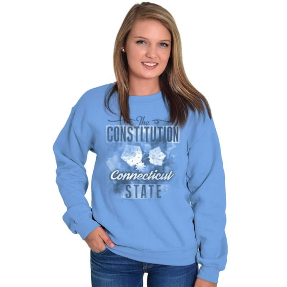 Connecticut CT State Flower Souvenir Women Crewneck Sweatshirt Brisco Brands S