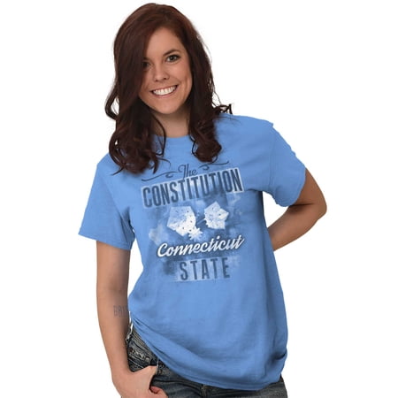 Connecticut CT State Flower Souvenir Women's Graphic T Shirt Tees Brisco Brands S