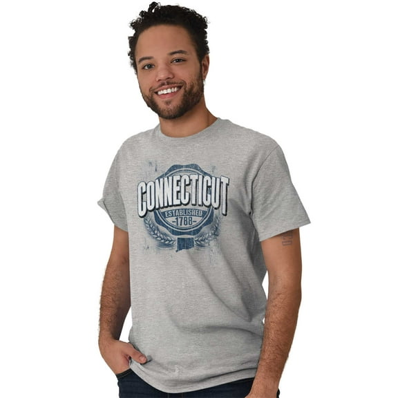 Connecticut CT Student Campus Pride Men's Graphic T Shirt Tees Brisco Brands L