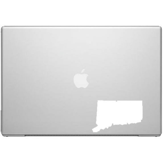 Connecticut Constitution State Huskie Pride Decal Sticker - White 5" Vinyl Decal for Cars, Macbooks, and Other Laptops