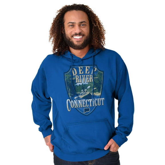 Connecticut Deep River CT Kayaking Hoodie Sweatshirt Women Men Brisco Brands S