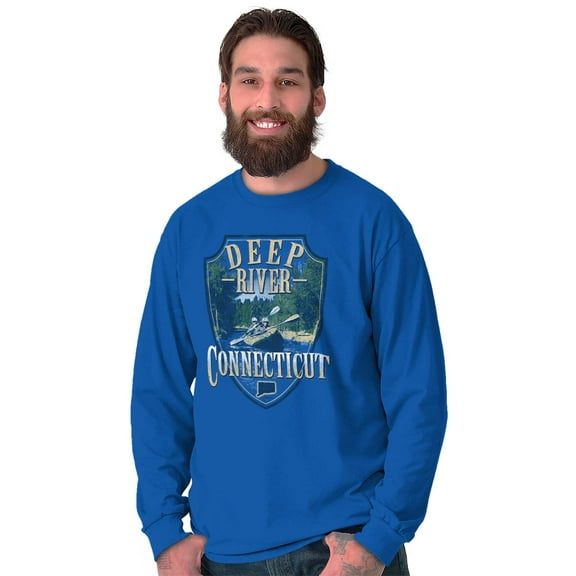 Connecticut Deep River CT Kayaking Long Sleeve TShirt Men Women Brisco Brands S