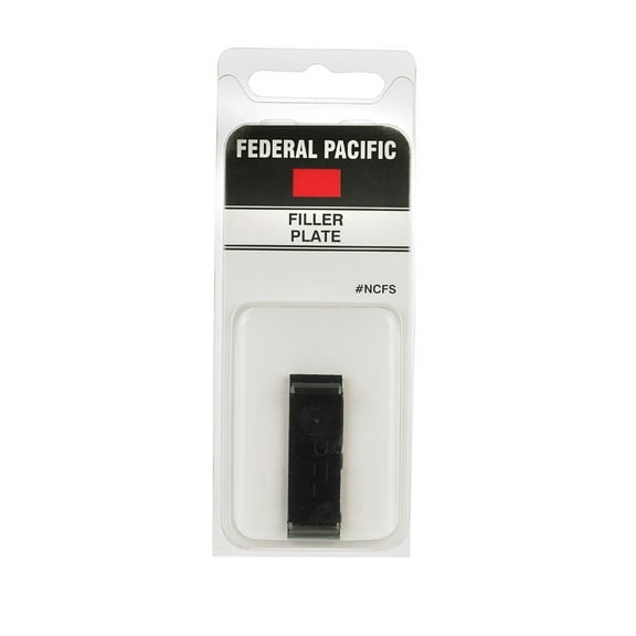 Connecticut Electric Federal Pacific 0 amps N/A V 1 space 2 circuits Surface Mount Filler Plate