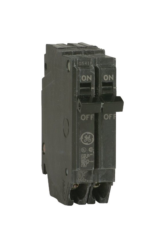 Electric Ge Thqp220 Double Pole Circuit Breaker, 20 Amp, 3.30 L x 2.90 W x 0.90 H, As Shown in The Image