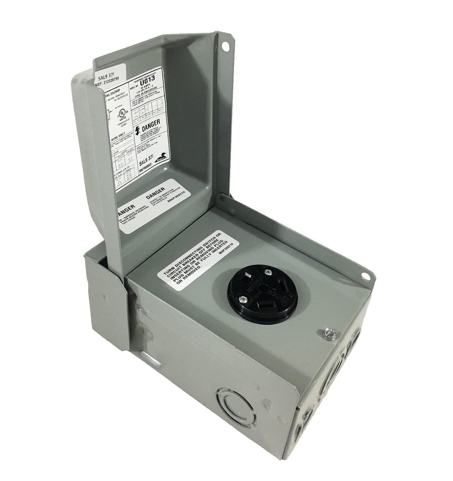 Connecticut Electric PS-13-HR Power Outlet Panel, 30 Amp