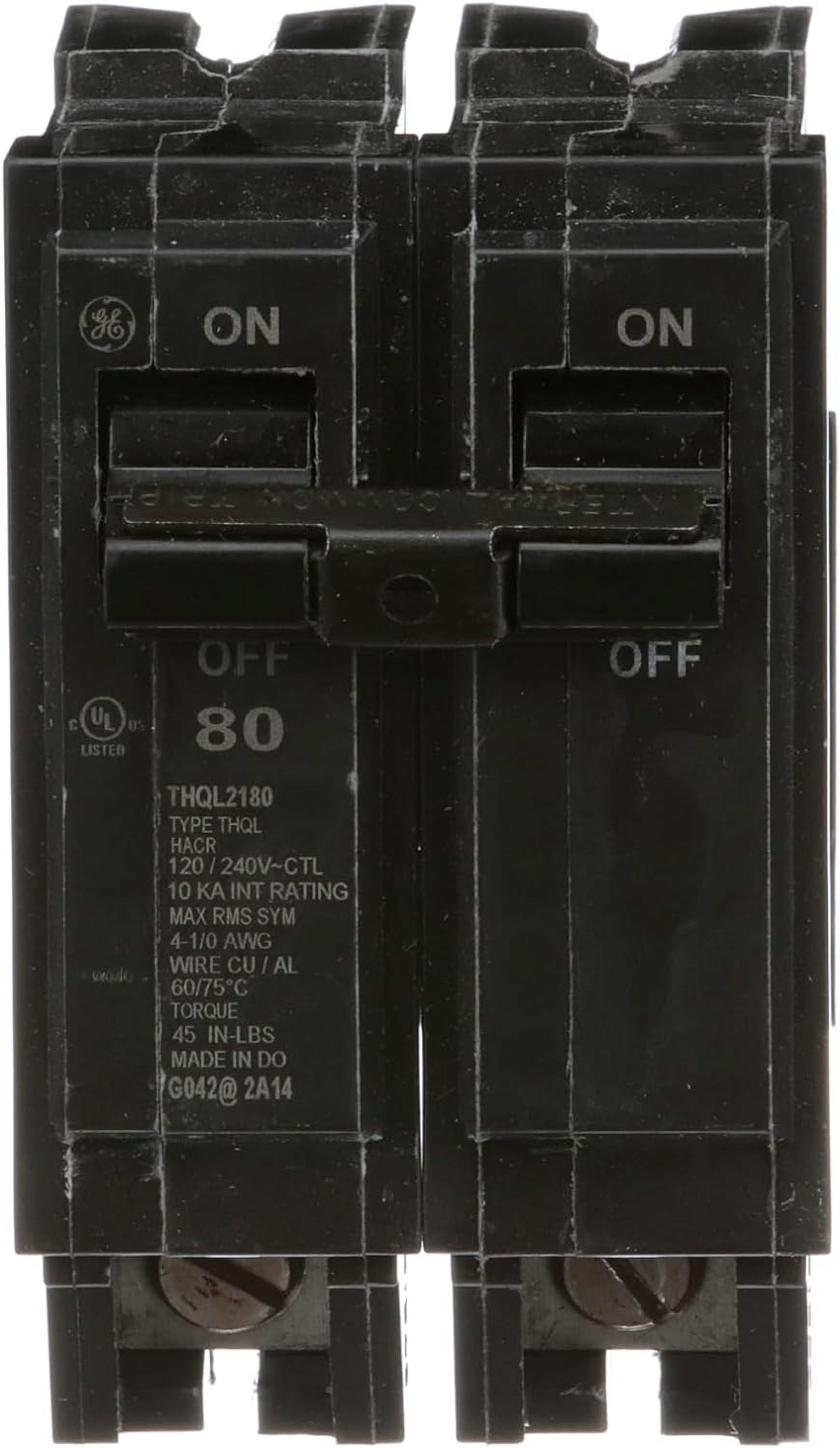Connecticut Electric THQL2180 Ge Type Thql QLine Standard Circuit
