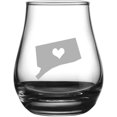 thumbnail image 1 of Connecticut Heart States Etched 4.1oz Spey Dram Whisky Glass, 1 of 1