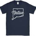 thumbnail image 1 of Connecticut Native T-Shirt Funny Humor State Pride Location Gift Tee - Navy, S, 1 of 1
