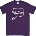 thumbnail image 1 of Connecticut Native T-Shirt Funny Humor State Pride Location Gift Tee - Purple, 4XL, 1 of 1