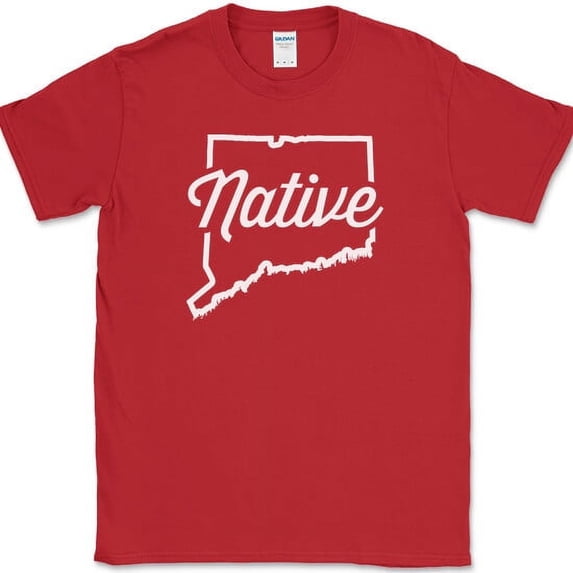 Connecticut Native T-Shirt Funny Humor State Pride Location Gift Tee - Red, 3XL