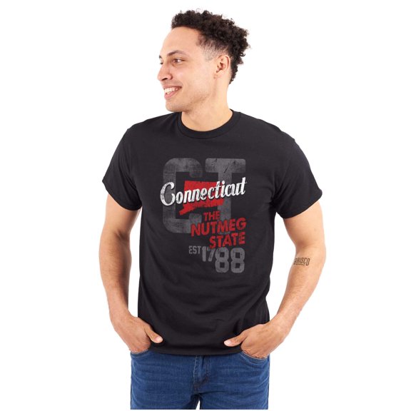 Connecticut Nutmeg State Since 1788 Men's Graphic T Shirt Tees Brisco Brands S