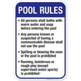 thumbnail image 1 of Connecticut Pool Rules Sign, Complies With State Of Connecticut Pool Safety Code, 12x18 Aluminum, 1 of 1