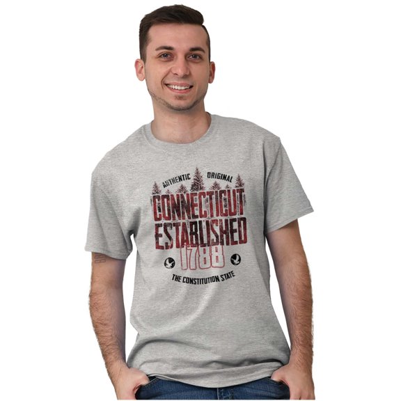 Connecticut Rugged Outdoor Adventure Men's Graphic T Shirt Tees Brisco Brands L