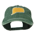 thumbnail image 1 of Connecticut State Map Embroidered Washed Cap - Dark Green OSFM, 1 of 5
