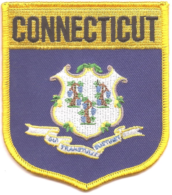 Connecticut State Shield Patch; Measure 3 1/8'