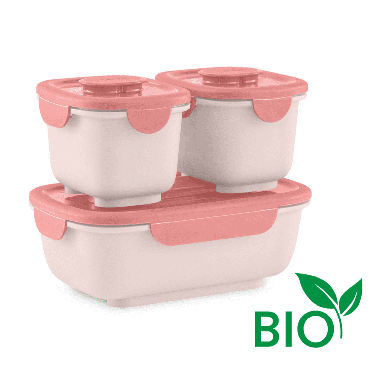 Connecting Bento Box Food Storage Containers | OmieBox OmieGo | Snack  Container, Meal Prep, Leak Proof Airtight Food Storage, Adult Lunch Box -  Coral