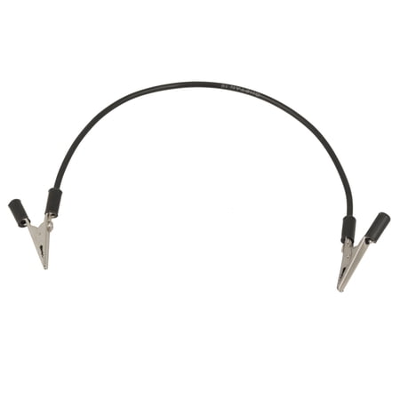 Connecting Lead, 500mm - With Crocodile Clips at Both Ends - For 4mm Plug - Insulated, Black - Eisco Labs