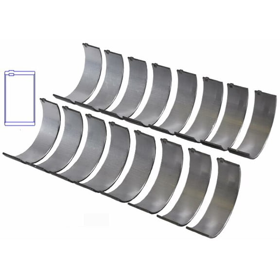 Connecting Rod Bearings Set | Compatible with Ford 6.1L 370/7.0L 429/7.5L 460 Truck | Size = .010 (.25mm Oversized)