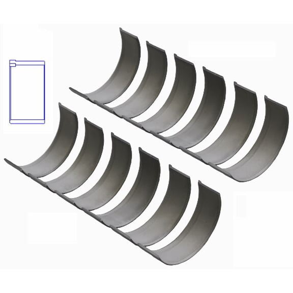 Connecting Rod Bearings Set | Compatible with Ford/Mazda 2.5L 3.0L DOHC | Size = .010 (.25mm Oversized)
