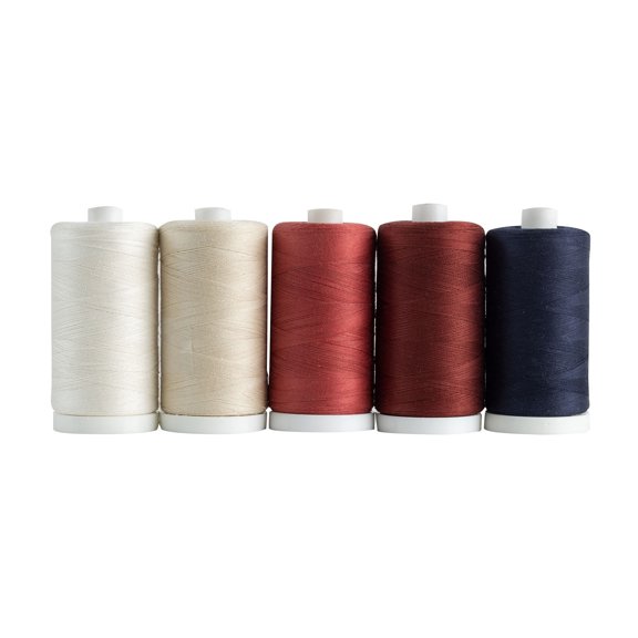 Connecting Threads 100% Cotton Thread Sets - 1200 Yard Spools (Set of 5 - Hometown Americana)