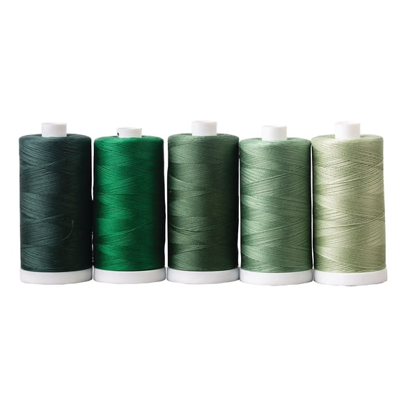 Cotten Thread Threader Connecting Threads Green 100% Cotton Thread Sets - 1200 Yard Spools ...