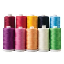 Connecting Threads Rainbow 100% Cotton Thread Sets - 1200 Yard Spools (Set of 10 - Colorblock)