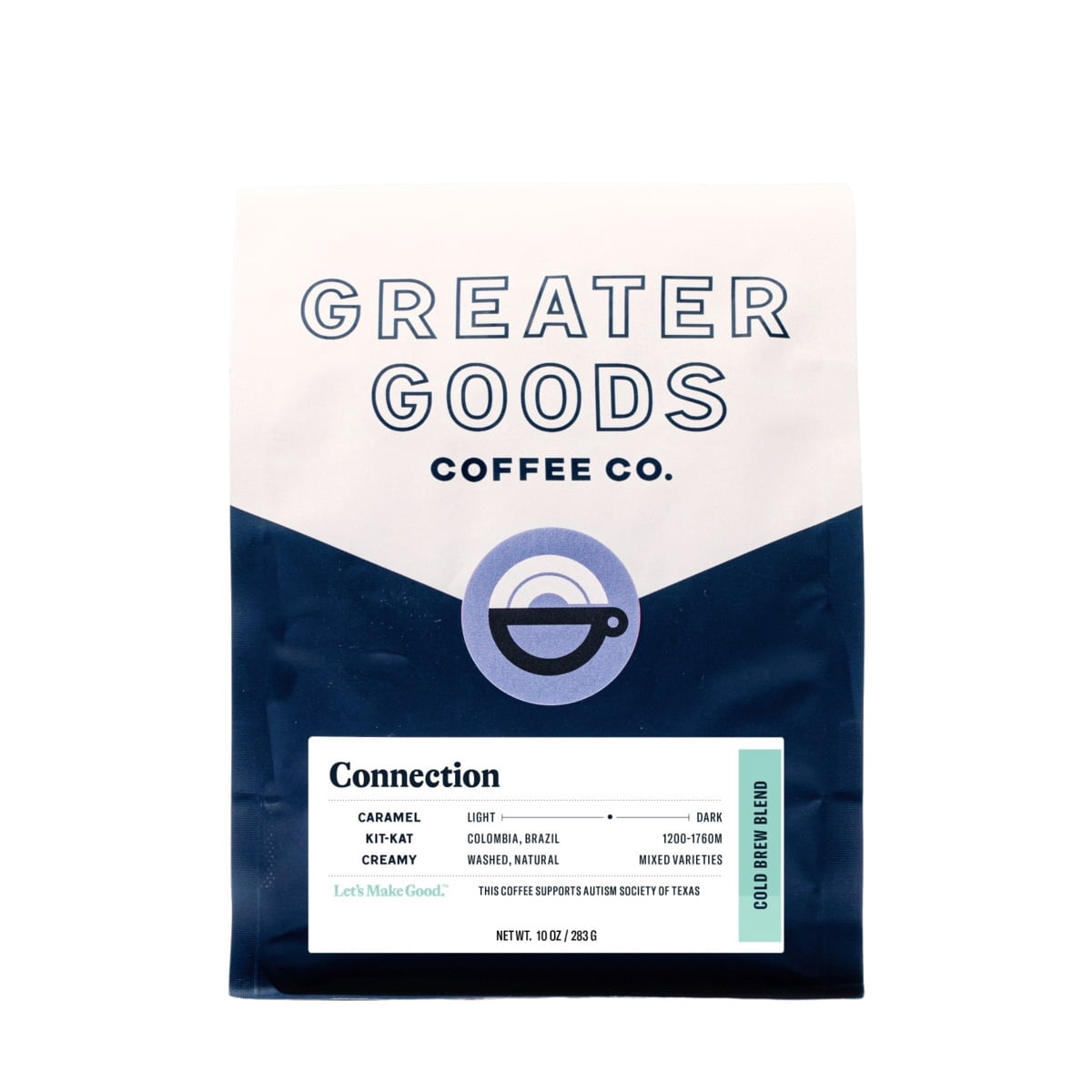 Connection - Cold Brew Blend - Roasted by Greater Goods Coffee Co. - Whole Bean Coffee - 2lb Bag