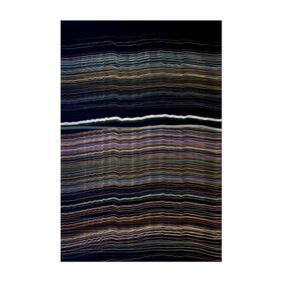 Connection Speed - Photography Abstract Modern Art Geometric Line Art Night Sky Psychedelic Neon Sign Unframed Wall Art Print 32 x 48 inches