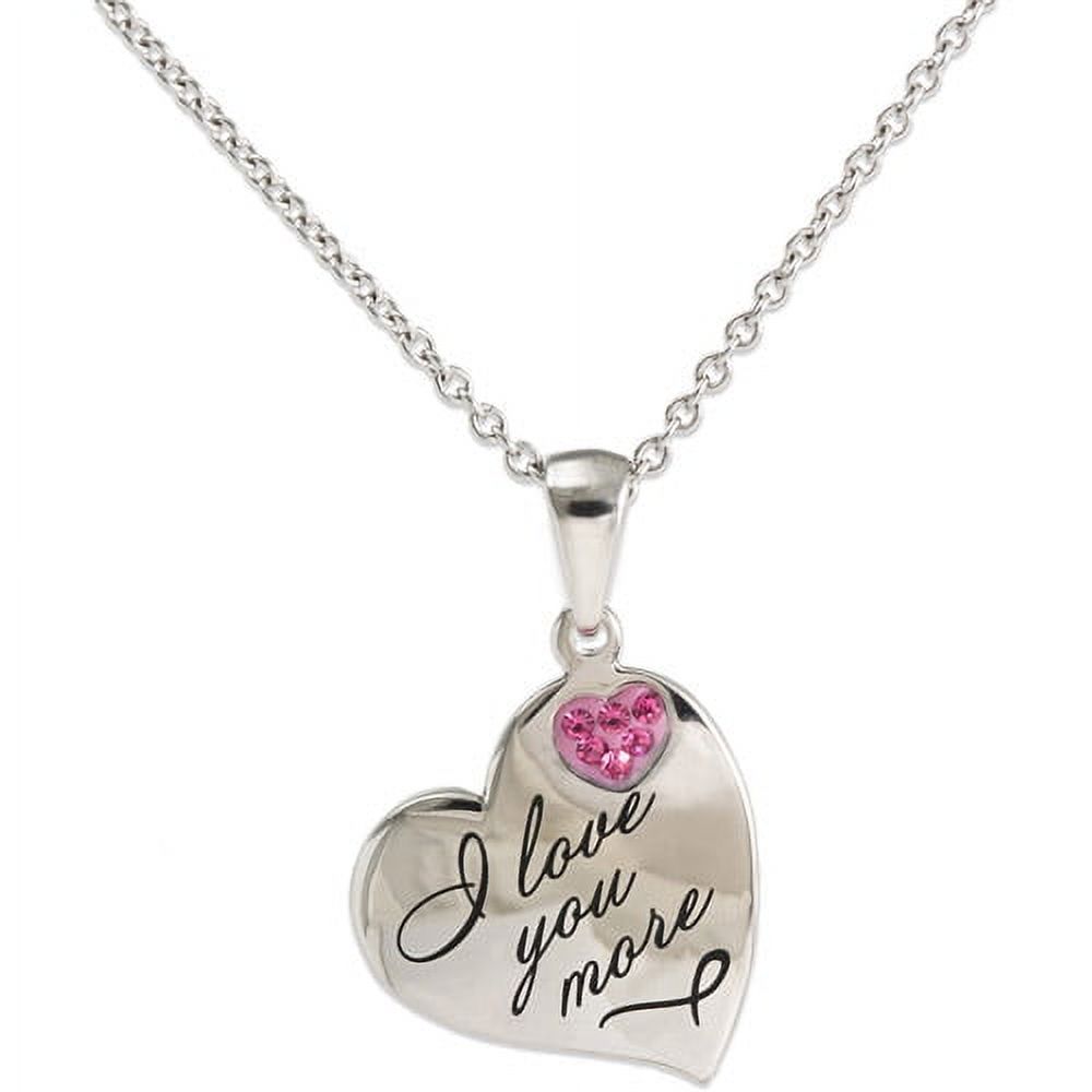 Connections From Hallmark Stainless Steel "I Love You More" Necklace - image 1 of 1