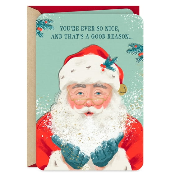 Hallmark Christmas Greeting Card (You're Ever So Nice Santa and Snow)