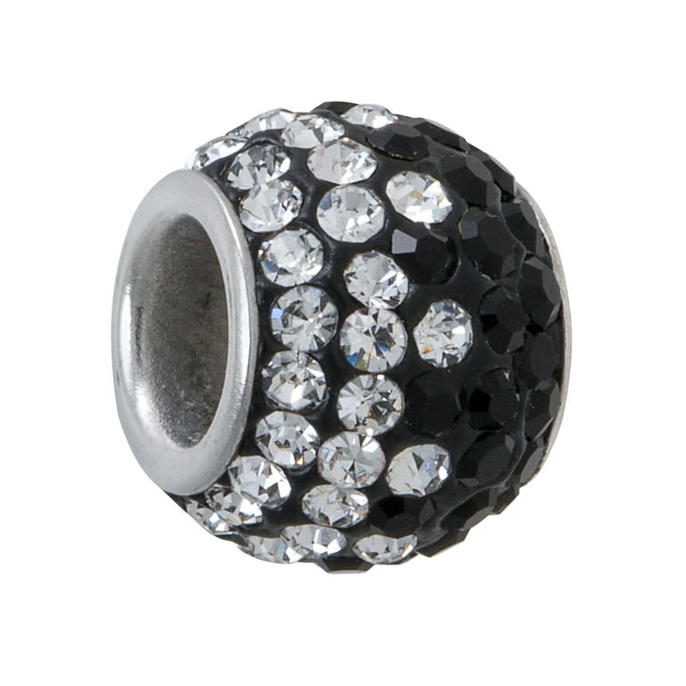 Connections from Hallmark Stainless Steel Crystal Charm Bead