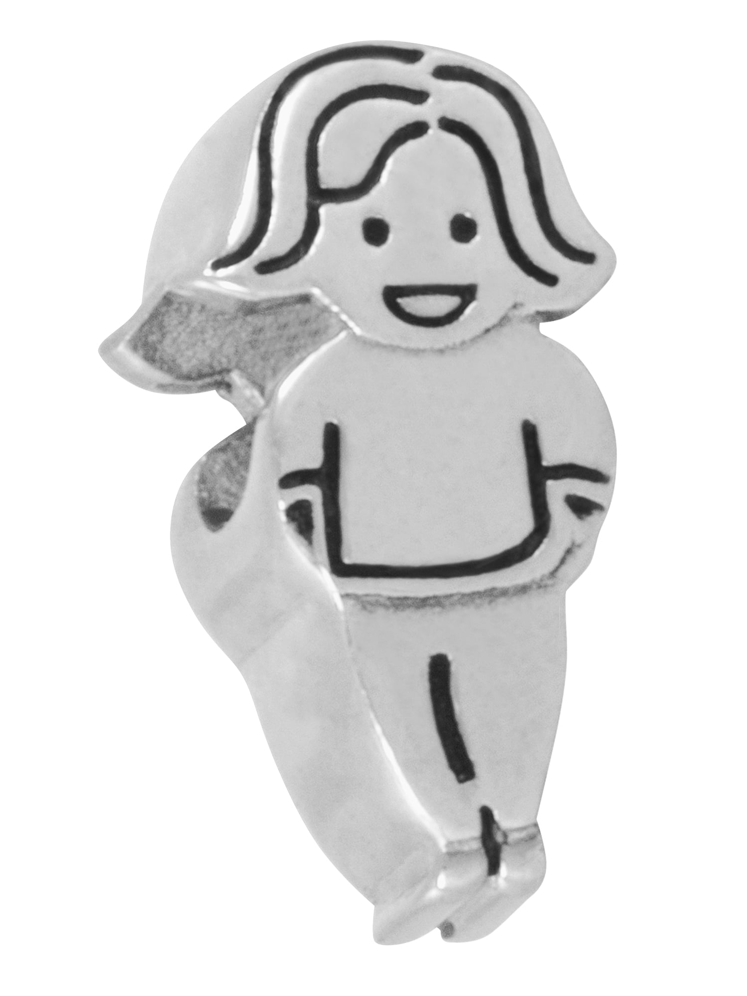 HALLMARK JEWELRY Connections from Hallmark Stainless Steel Girl Charm Bead