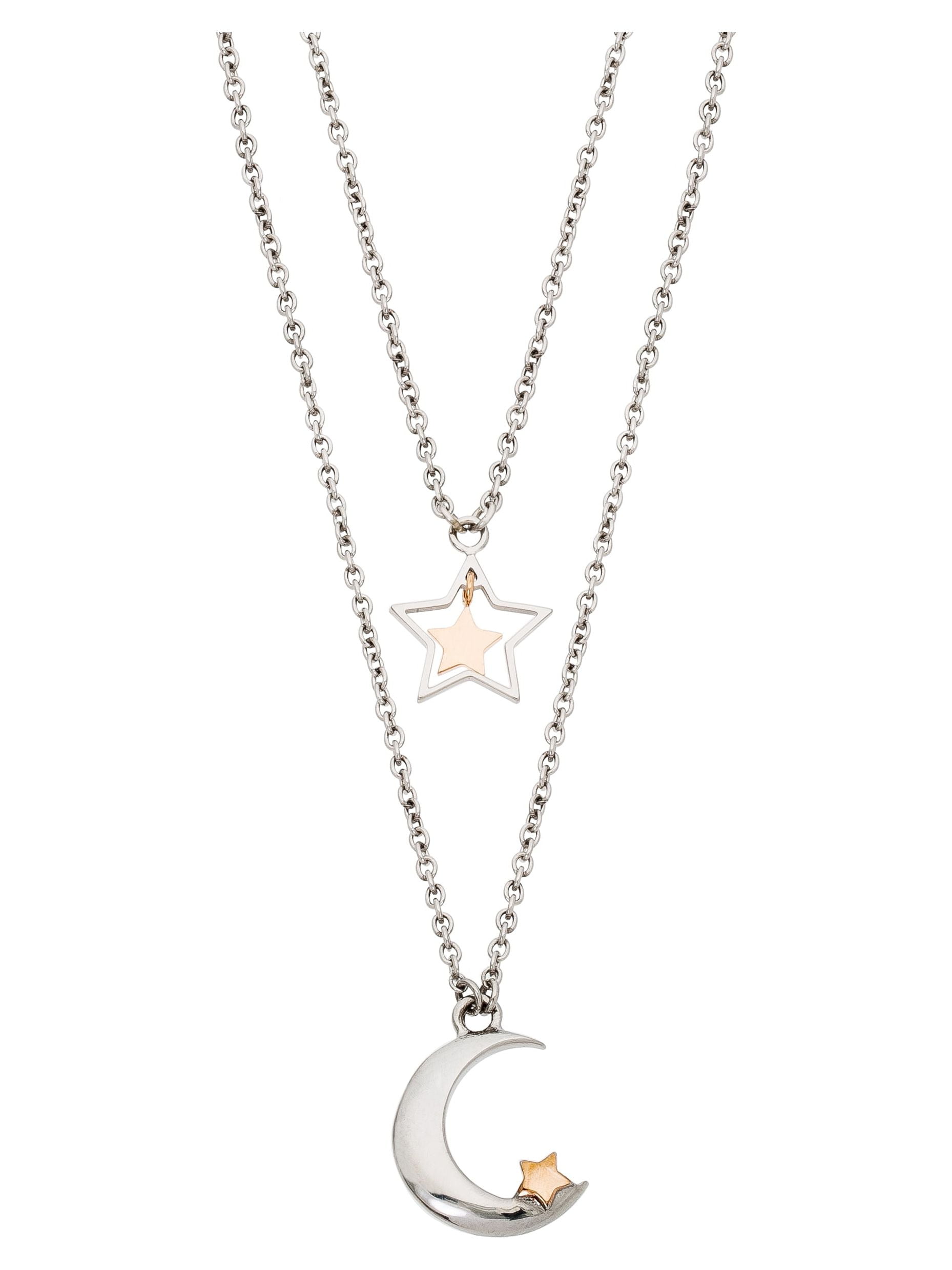 Moon and deals star double necklace