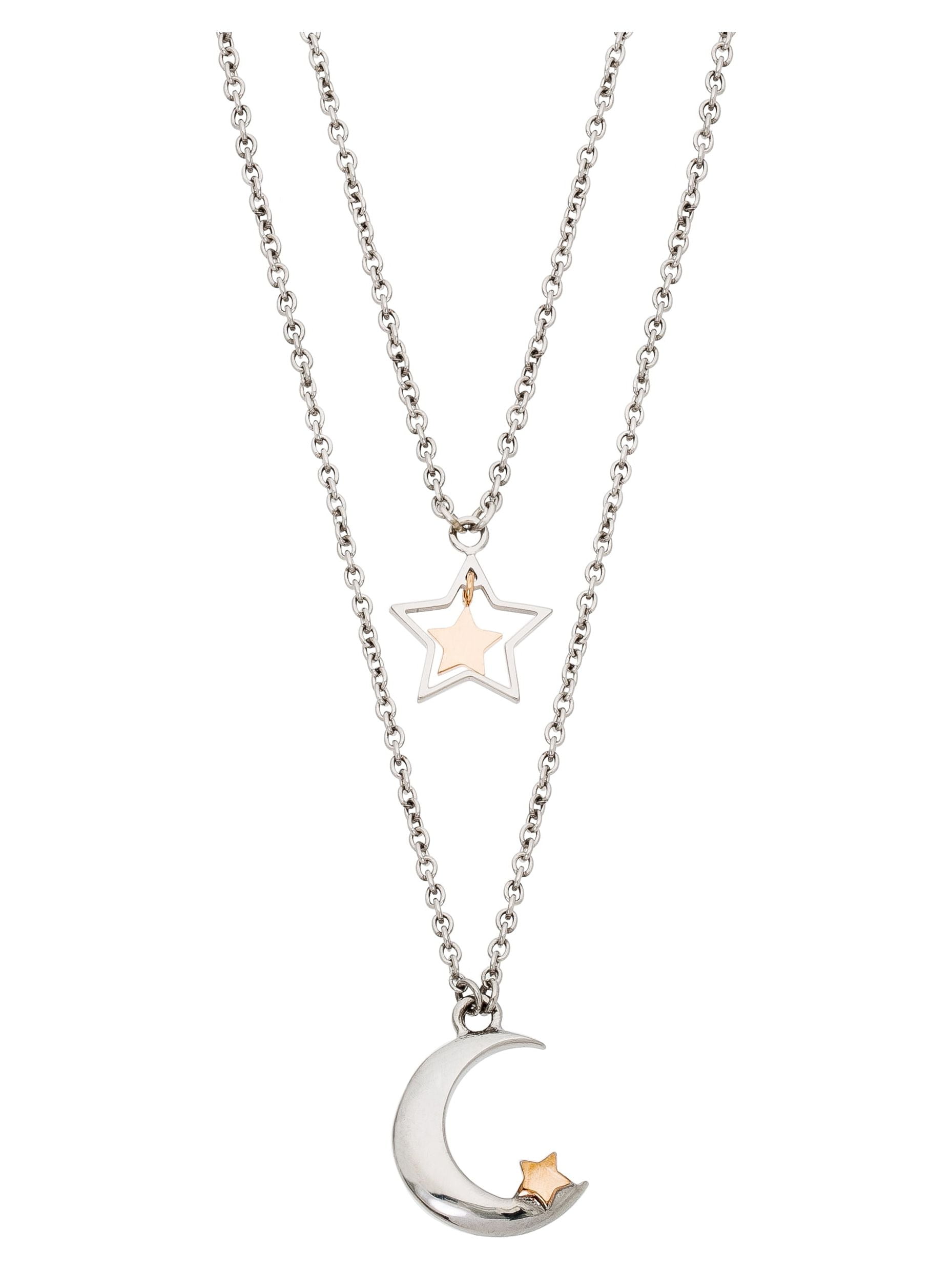 Layering Necklaces Stars and Moon in Silver – Hey Happiness