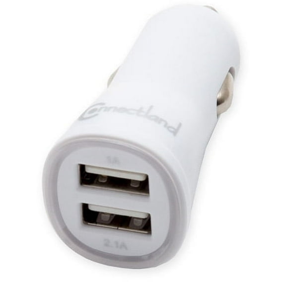 Connectland 5V Adapter 2-port USB Car Charger