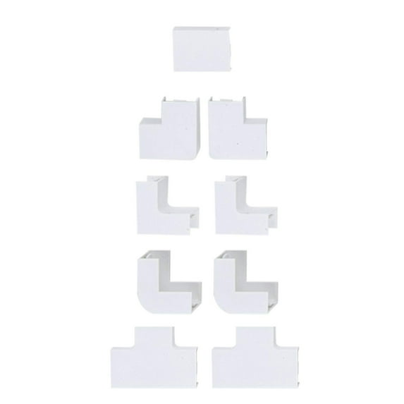 Connector Accessory Pack - 9 Cable Connection Pieces for Cable Concealer Kit – Cord Management for Wall Mount TVs