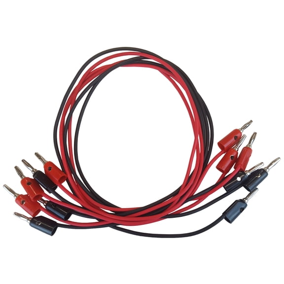 Connector Cords, 24 in., Banana Ends, 3 Red and 3 Black Cords by Go Science Crazy