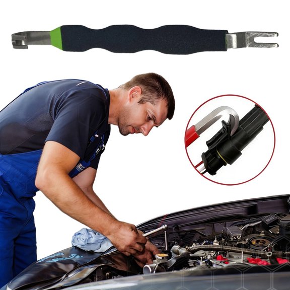 Connector Removal Tool Ecohintz 2-In-1 Straight & Bent Head Electrical Connector Removal Tool - Non-Slip Grip Disconnect Pliers for Automotive Terminals, Precision & Safe Wiring Repair