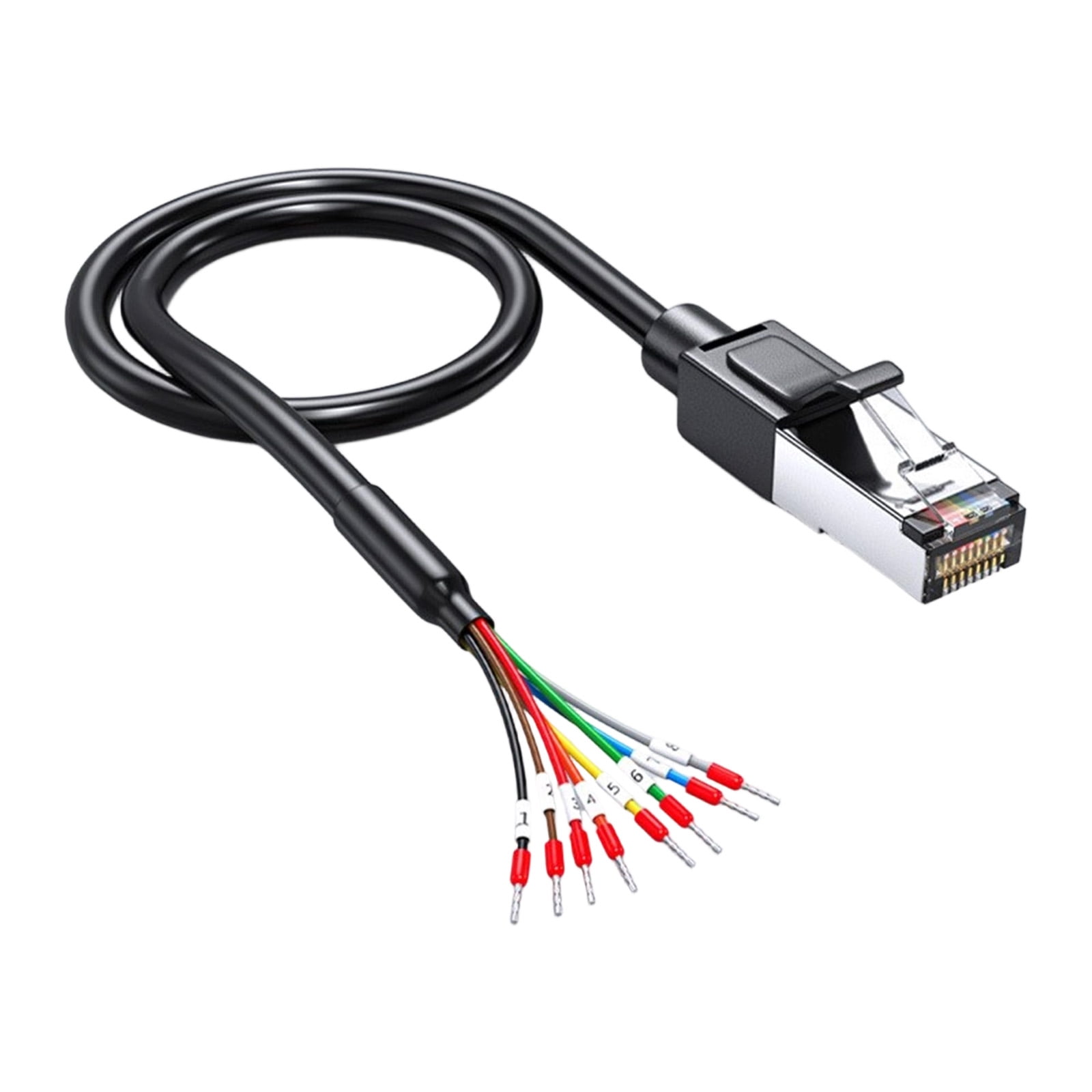 Connector Wire Industrial RJ45 Male/Female To 8Pin Line Shielded RS232 ...