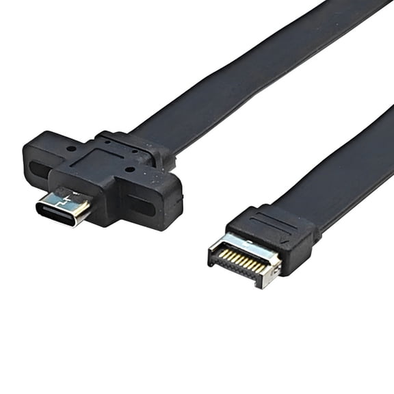 Connectors USB 3.2 Front Panel Extension Cable,GEN2x2 Baffle Cable TYPE-E to Chassis Type-C Front C Female 10G/20Gbps B