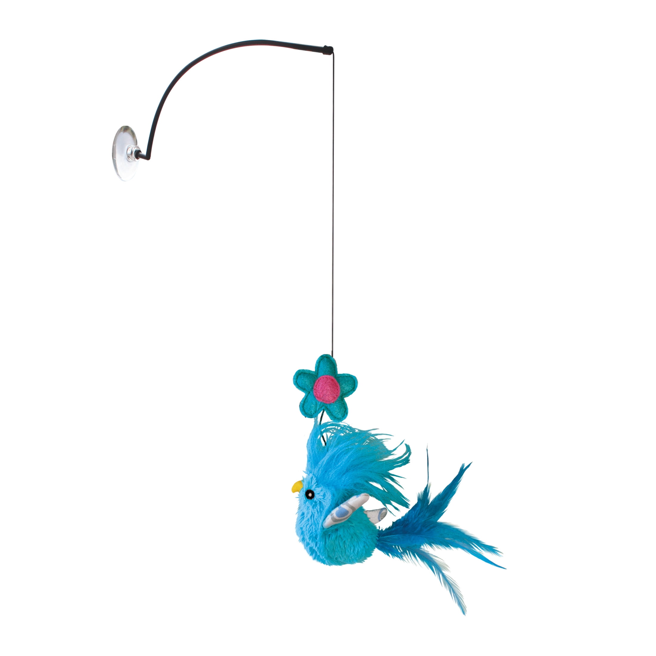 KONG® Connects™ Window Teaser Dangling Cat Toy, Blue Bird, with Premium North American Catnip
