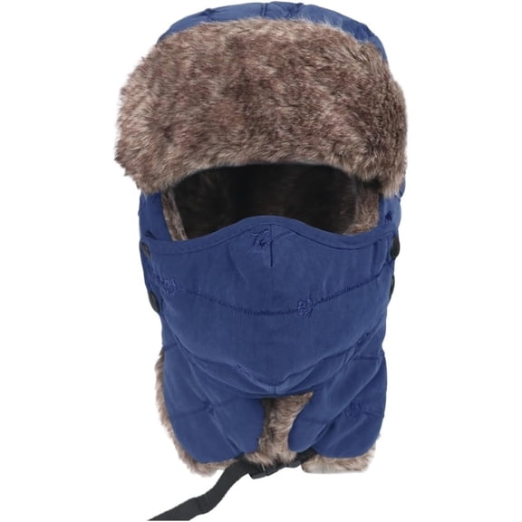 Connectyle Trooper Trapper Hat Warm Winter Hats with Removable Face Mask Earflaps Faux Fur Hunting Outdoor Hat