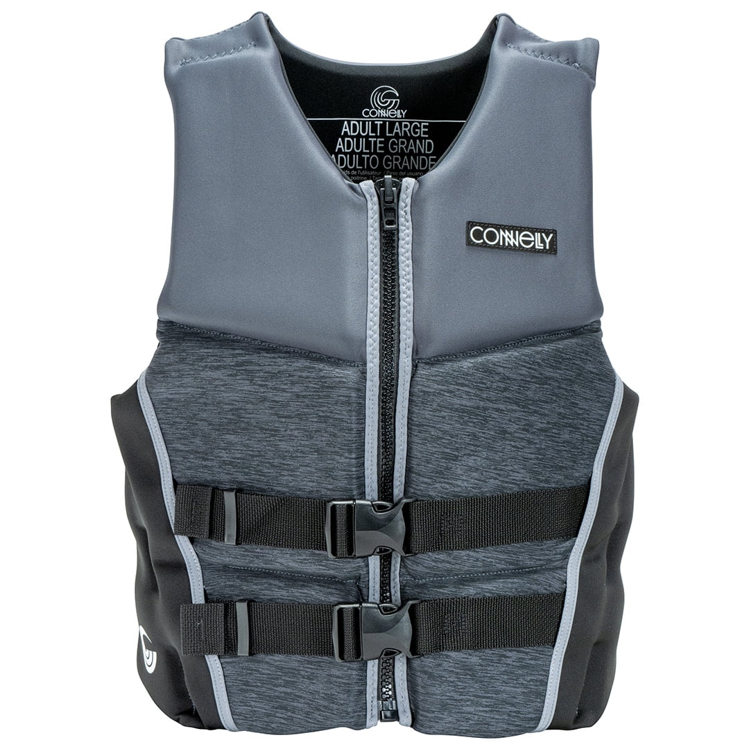 Connelly Classic NEO Neoprene Mens Medium Life Jacket Vest PFD, Black/Gray