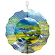 Connemara Ireland Scenic View 3D Wind Spinner Stainless Steel Hanging Ornament Garden Decor Gift For Irish