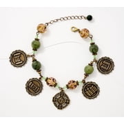 Connemara Marble Castles of Ireland Charm Bracelet, 8"
