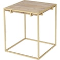 thumbnail image 1 of Connexion Decor Portam Reclaimed Elm and Metal End Table in Natural/Brass, 1 of 5
