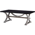 thumbnail image 1 of Connexion Decor Serra Wood with Metal Foil Coffee Table Antique Brown/White Wash, 1 of 8